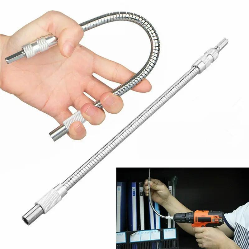Charging 20cm Multifunction Drill Cardan Flexible Shaft Silver Alloy Material