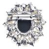 Crystal Rhinestones Cameo Vintage Brooch Pin Baroque Pearls Badge Stylish Clothing Accessories for Women