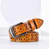 Ladies Belt Leather Hollow Cowhide Belt Fine Decorative Belt