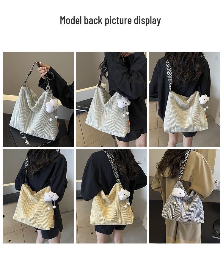 Women's Large Capacity Canvas Tote - 2025 New Summer Crossbody, Casual & Versatile for Students