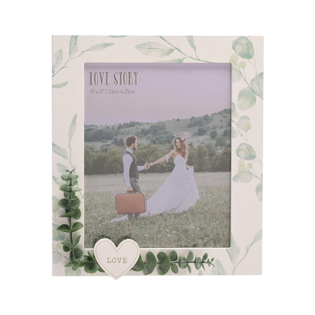 Love Story 'Our Love Story' White Frame with Leaves - 8 X 10