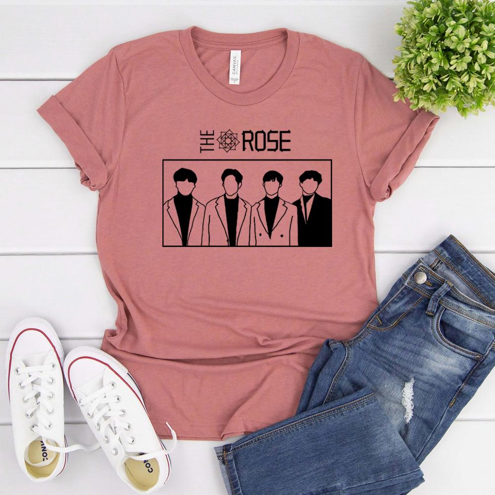 Das Rosenhemd Morgendämmerung bis Abenddämmerung T-Shirt Wir sind im Regen Coole Musik-T-Shirts KRock T-Shirt KPop Konzert Merch Trendiges Oberteil Geschenk für Fans