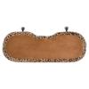 Comfortable Car Seat Decoration Bow Plush Seat Cushion Leopard Print Car Headrest  Cushion Front