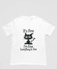 “Va Bene Sto Bene Va Tutto Bene” Camicia Crazy Cat Divertente Stress Umorismo Regalo