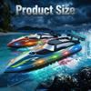 RC Boat 2.4GHz High Speed Remote Control Boat with LED Lights, Waterproof Dual Motor Speedboat for Kids Adults Pool Lake Toys