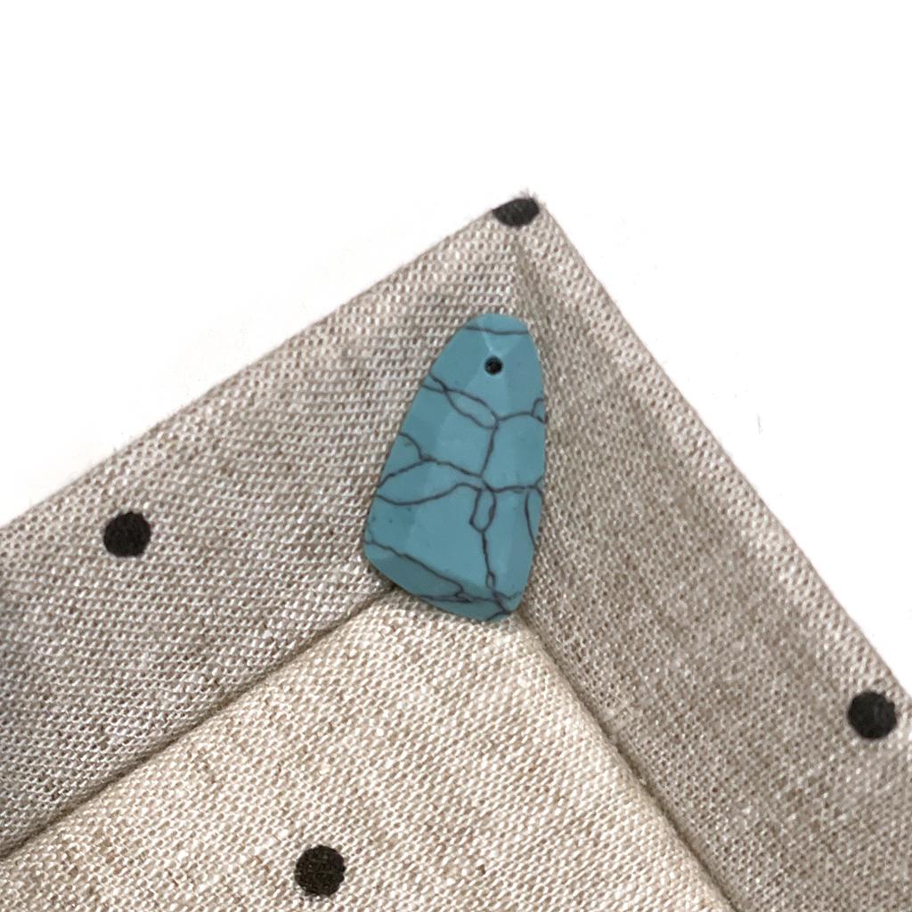 2 Pcs Reiki Healing Natural Stone Trapezoid Faceted Pendants 12x22mm, Drilled Gemstone Charms for DIY Necklace Jewelry Making Supplies