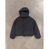 Winter Color Block Hooded Puffer Jacket Unisex Hip Hop Streetwear Loose Fit Teens