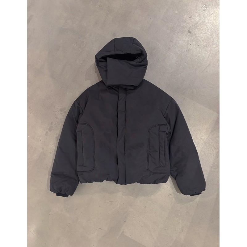 Winter Color Block Hooded Puffer Jacket Unisex Hip Hop Streetwear Loose Fit Teens