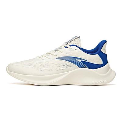 Shock Absorbing Non-Slip Durable Low-Top Running Shoes Men Sneaker White Blue 112035555-4