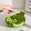 Vassoio Decorativo Boho in Ceramica a Forma di Banana, Organizer Multifunzione per Gioielli e Piccoli Oggetti, Accessorio per l'Arredamento del Soggiorno