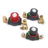 High-Current Brass Battery Terminal with Integrated Disconnect Switch and Detachable Knob for Car Modification