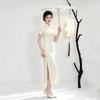 Lace national style new Chinese style Suzhou daily long cheongsam improved young 1011 new women's high-end catwalk