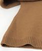 Yours BEXU1732 High Neck Cropped Size L Women's Sweat-Like Knit, Camel,