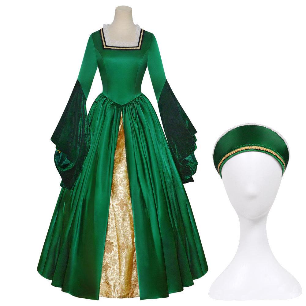 Princess Mary Tudor Renaissance Dress Cosplay Halloween Medieval Court Gown for Women