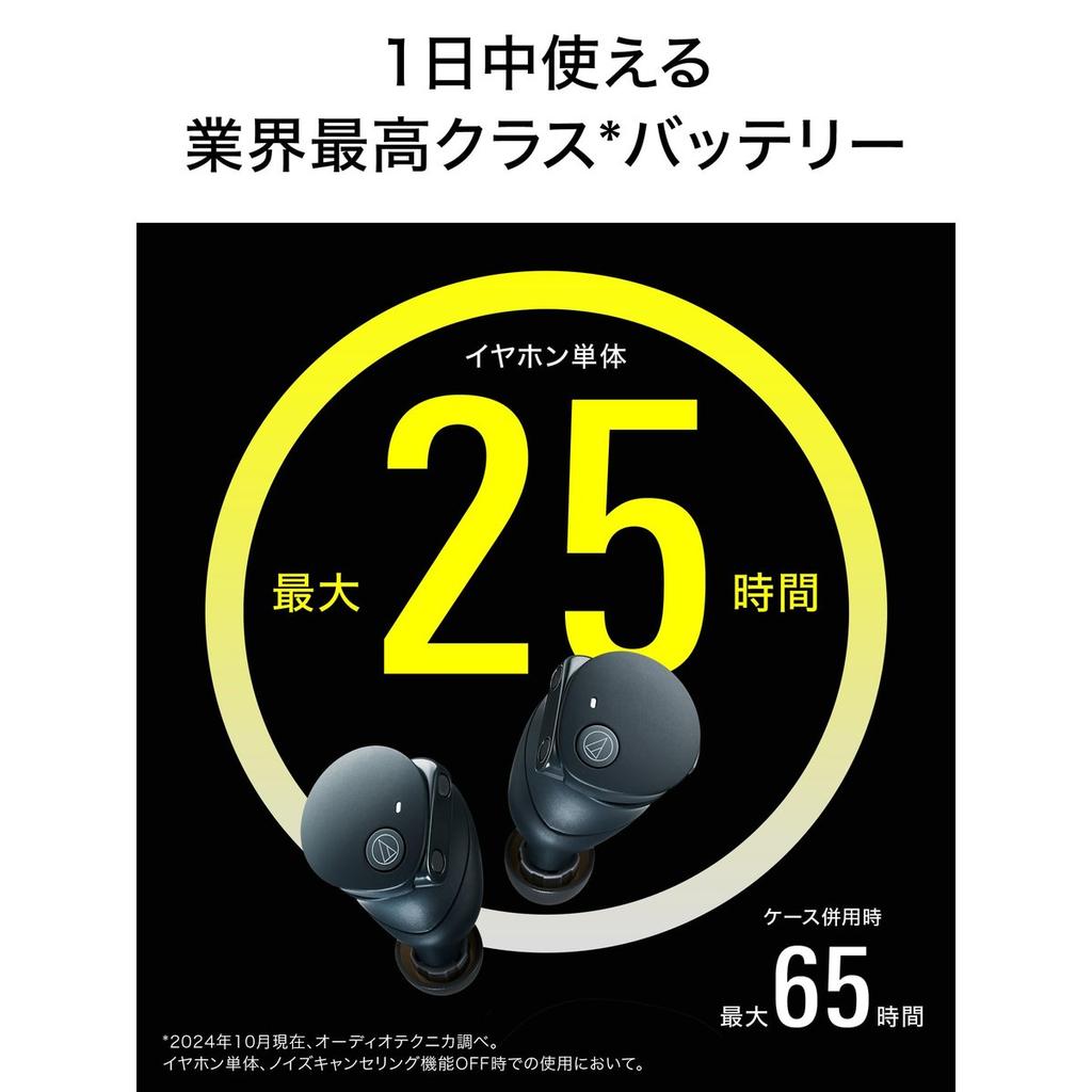 Audio-Technica ATH-CKS50TW2 Wireless Earbuds Noise Cancelling