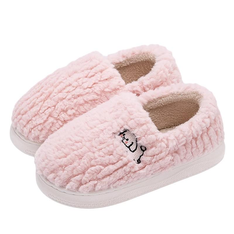 Cute cotton slippers women's season 2025 new home interior non-slip bag and warm plush cotton mop men's day