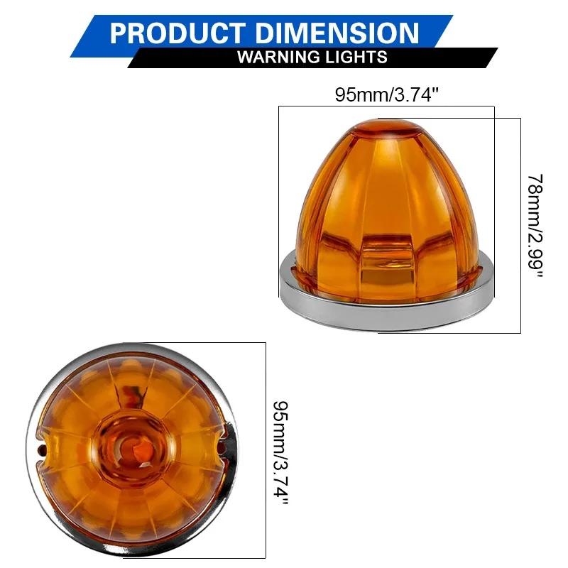 12V 24V Led Marker Light Turn Signal Lamp Indicators Warning Light For Truck Trailers Caravan ATV UTV RV Chassis Grille