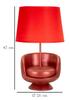 Table Lamp Midcentury Red Cm Ø 26X43