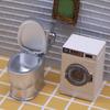 Interactive Flushing Sound Mini Toilet For Dollhouses 1/12 Scale Bathroom Set Detailed Simulation Home Decors Accessory