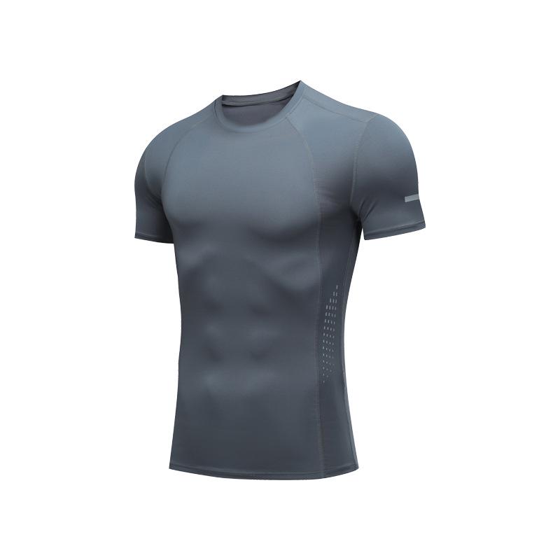 

Мужские спортивные топы из высокоэластичной быстросохнущей ткани: Отводящие пот, дышащие, подходят для баскетбола, футбола и бега. Large