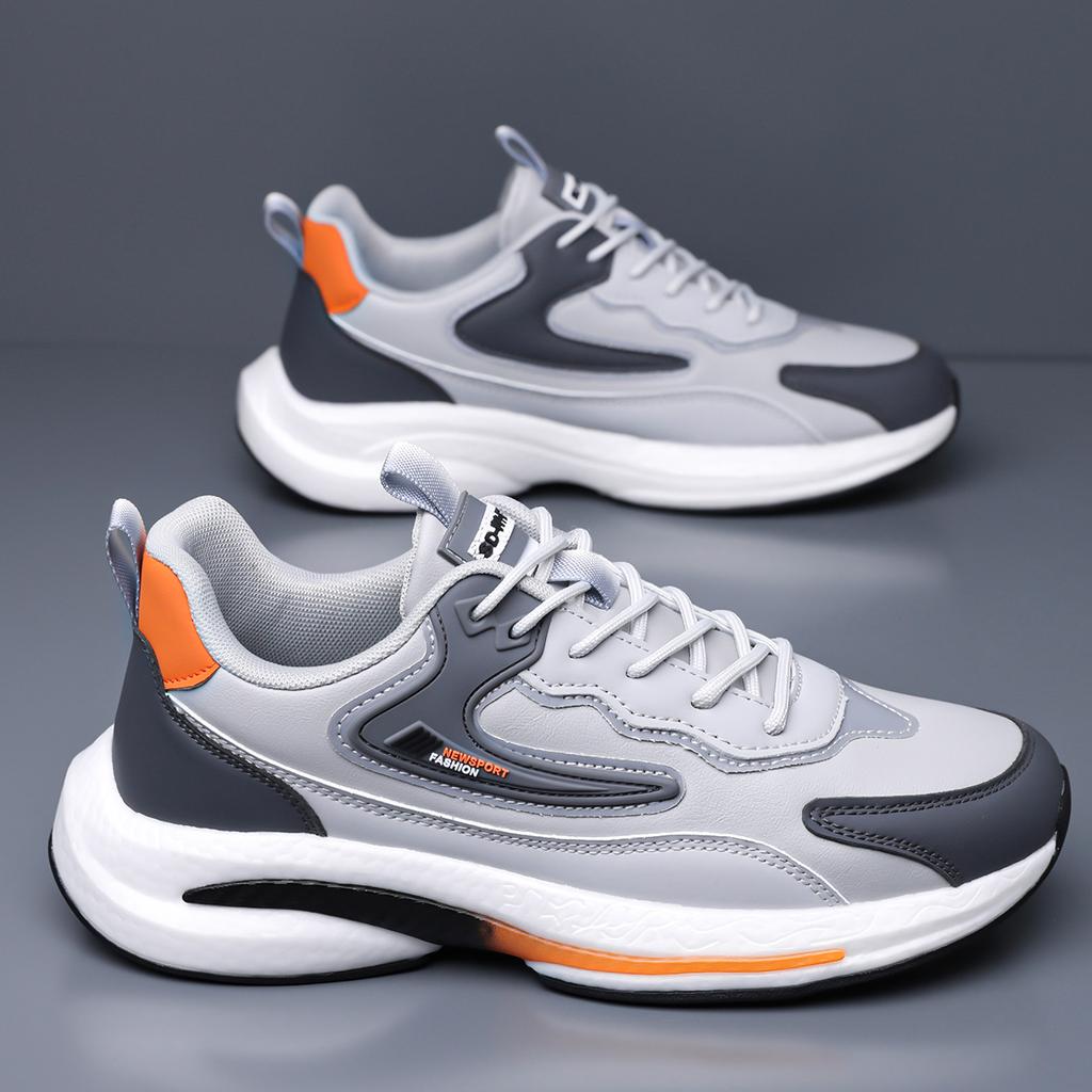 Men's Sports Shoes, Men's Spring Casual Breathable Running Shoes, Men's Thick-Soled Dad Shoes