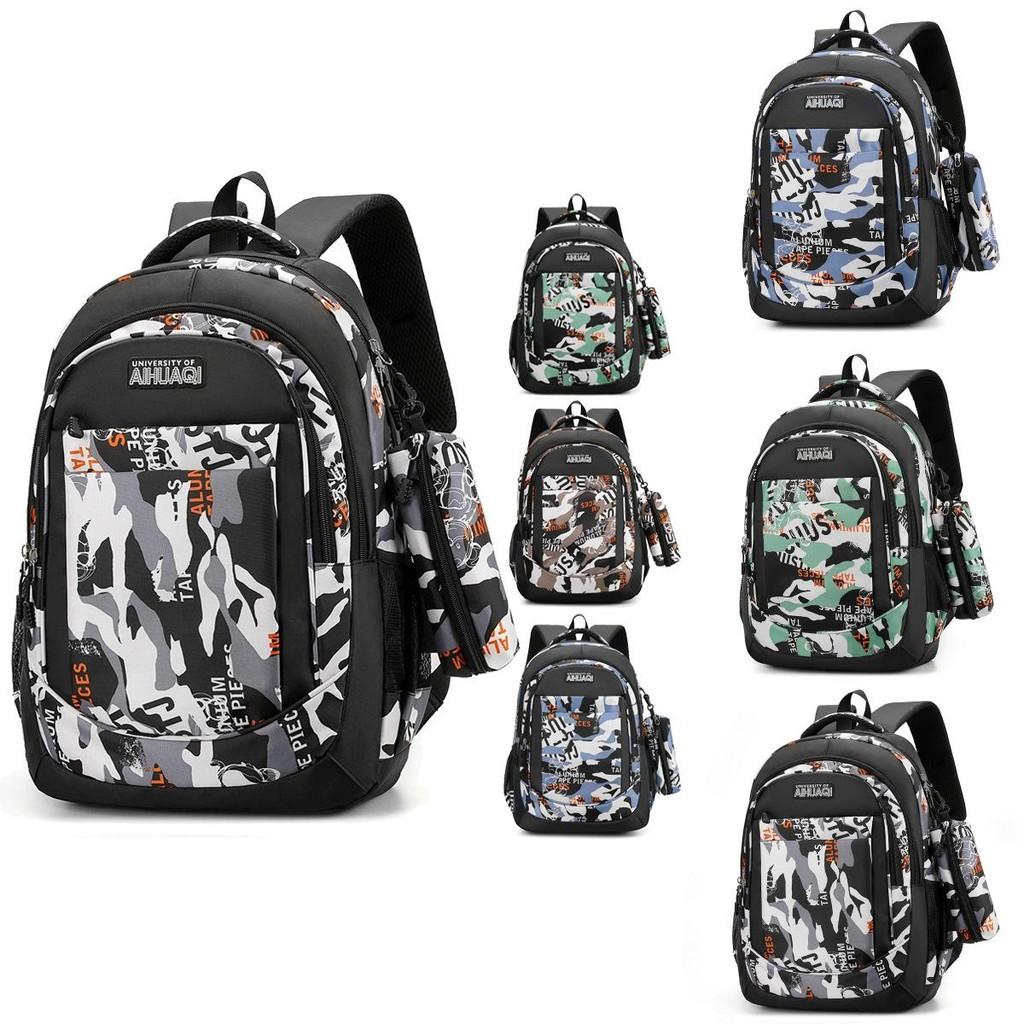 Oxford Fabric Student Backpack With Breathable Design For High School And College Use