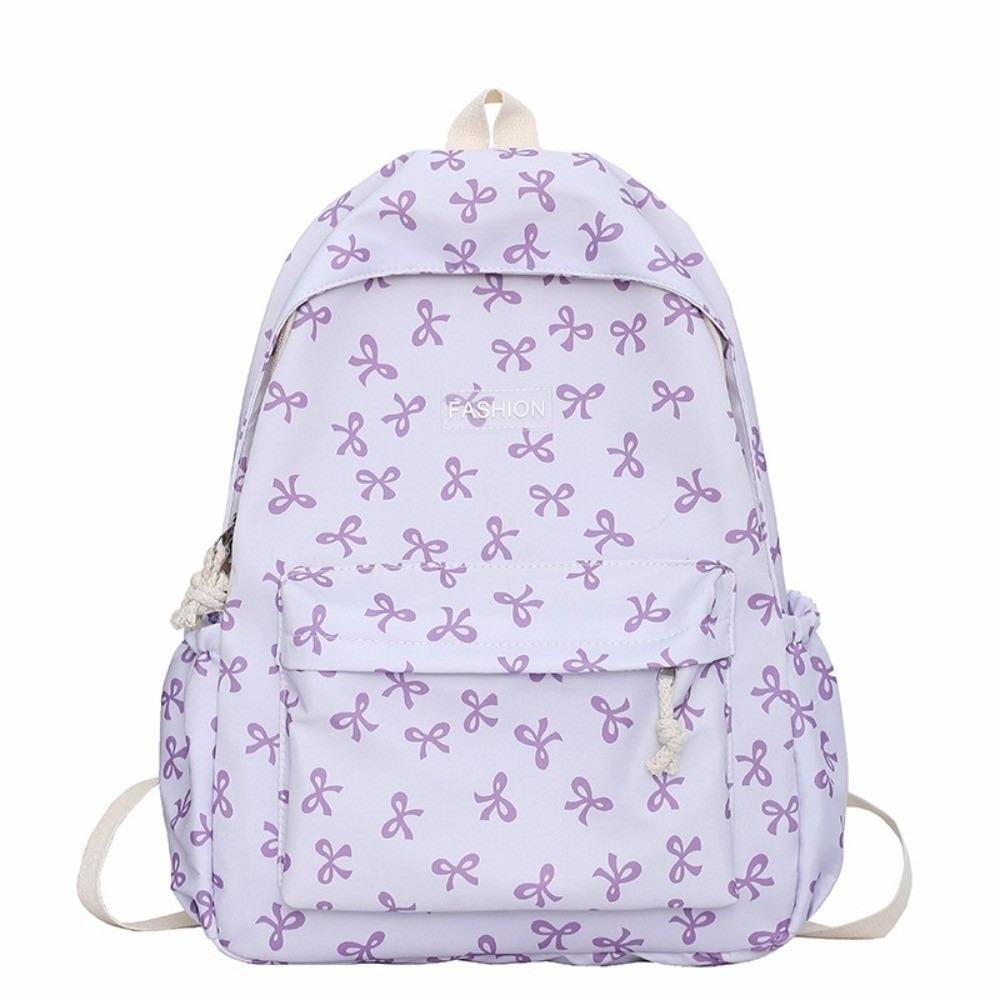 Nylon Bow Backpack Lightweight Teenagers Shoulder Bag Students School Bag  Junior High School