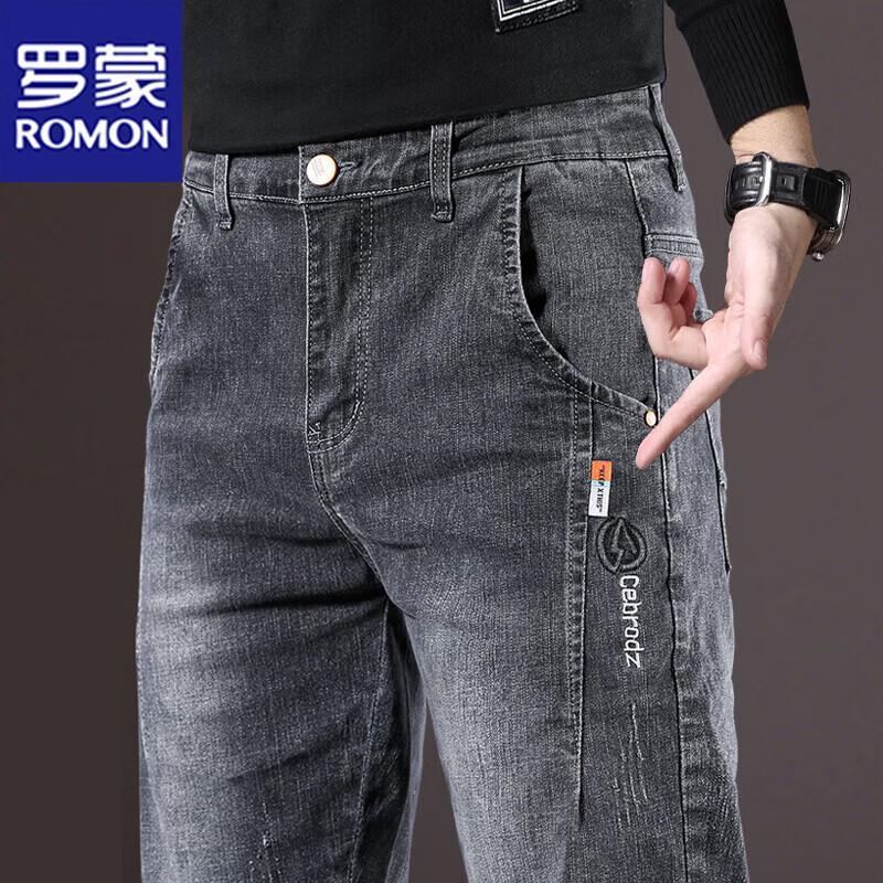 ROMON Men s Slim Straight Jeans XL