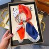 70cm Square Silk-Like Scarf Women Lightweight Fashion Accessory Office Chic Neck Wrap Stylish Print Design