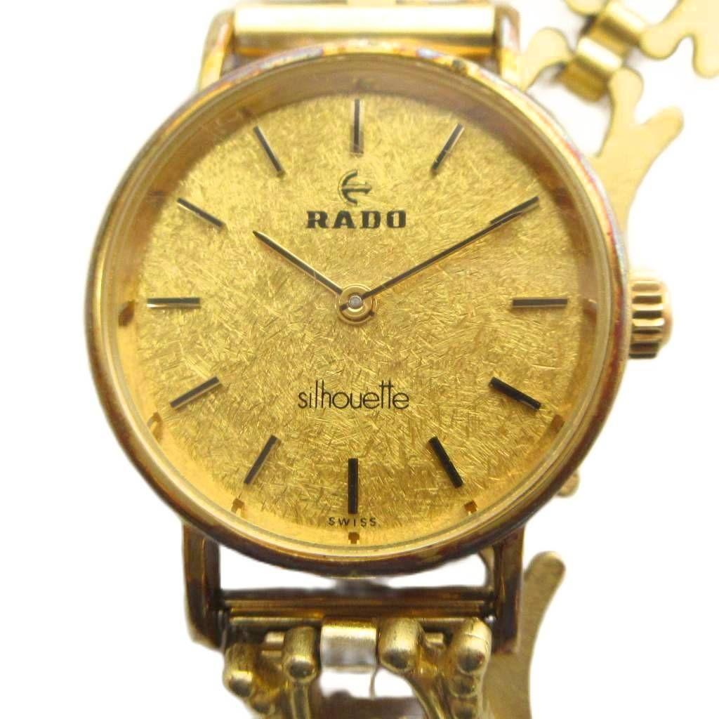Used Rado RADO silhouette silhouette watch quartz logo gold color GY18 /MQ