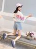 loose short back for long long cut and quick white [Bubu Ohana] T-shirt, fitting, casual, sleeves, print, women, spring, summer, autumn, winter,