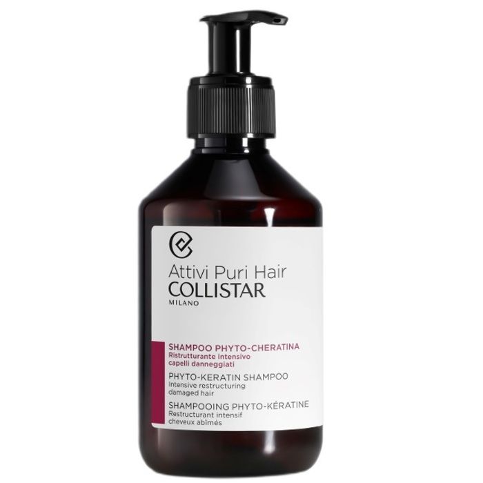Collistar Attivi Puri Shampoing Cheveux à la Phytokératine, 250 ml