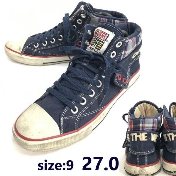 

VANS high cut sneakers 9 27 navy(USED)