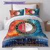Feyenoord Pattern Bedding Quilt Set Quilt Cover Pillowcase Home Decoration Birthday Gift (1 * Duvet Cover + 2 * Pillowcase, Without Core)