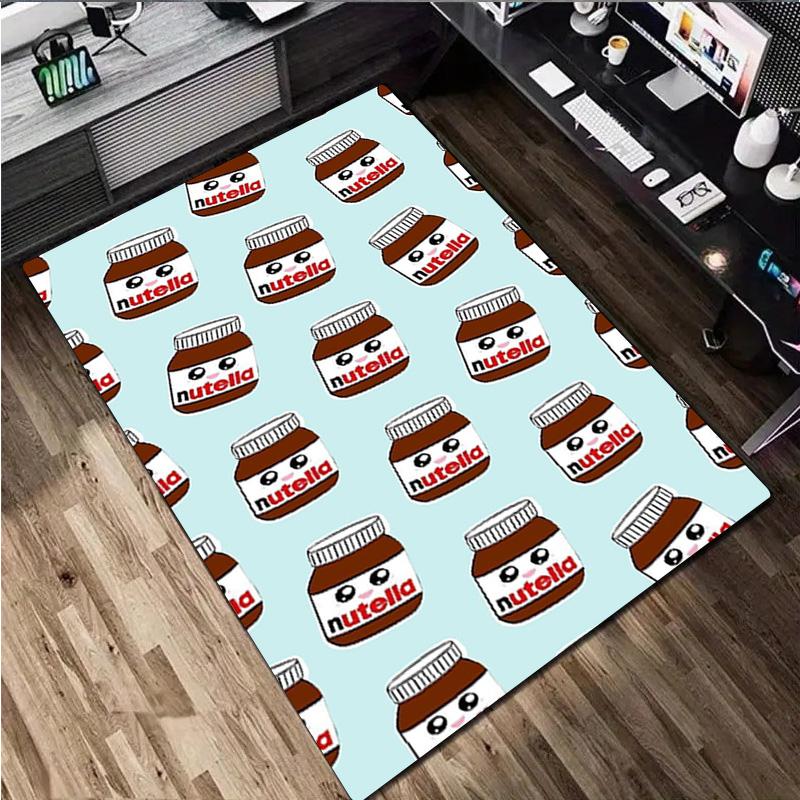 Nutella Schoko-Haselnuss-Aufstrich Glas Brotmesser Teppich für Zuhause Büroteppich Teppich für Zimmerbereich Bürostuhlpolster Feiertagsgeschenk