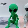 Mini Sitting Alien Figure 3D Printed Statue, Sci-Fi UFO Sculpture, Funny Figurine, Environmentally Friendly Figurine Creative Ornament for Home Office