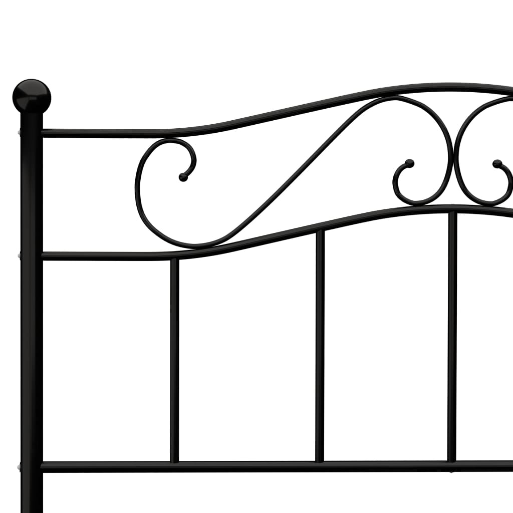 Black Metal Bed Frame 120 x 200 cm