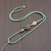 Hand-woven Jadeite Jade Pendant Lanyard with Aventurine Crystal Necklace Rope - Unisex, High-Quality.