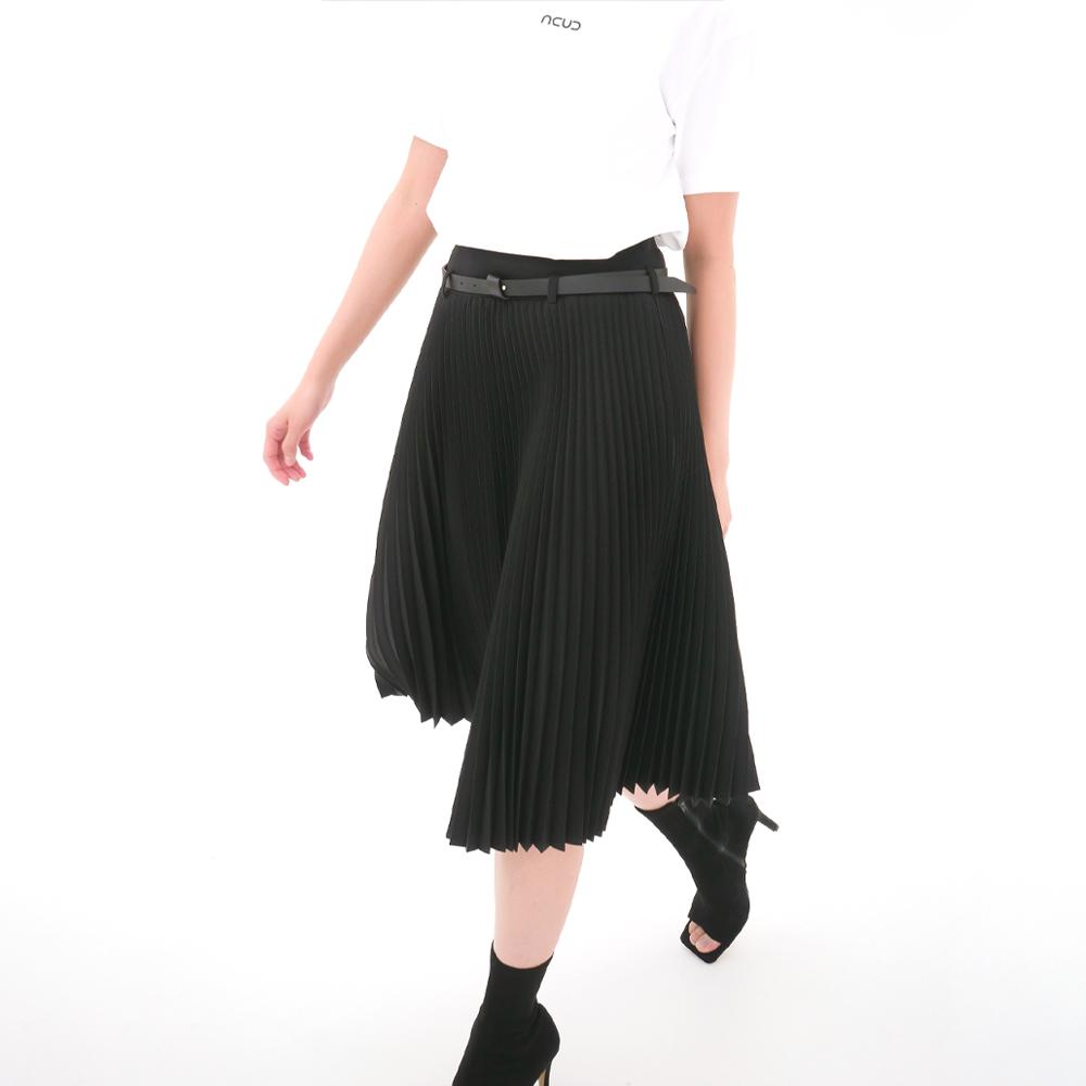 Acud Bending Pleated Skirt _Black