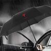 Autoaufkleber 2025 Heiß 12 Rippen Vollautomatischer Regenschirm UV-beständig Faltbarer Regenschirm Sonnenschutz Für Tesla Model 3 Modell