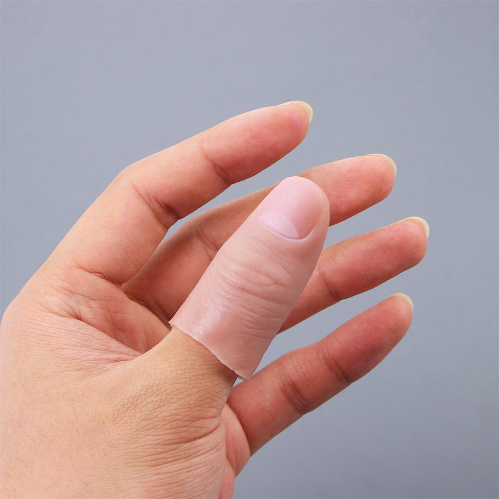 2Pcs Thumb Tip Finger Fake Magic Trick Close Up Vanish Appearing Finger Trick Props Toy Funny Prank Party Gifts