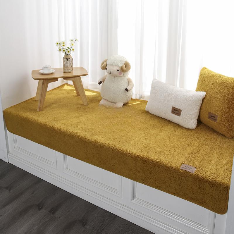 

Легкий роскошный коврик для балкона и эркера из овечьей шерсти, утолщенный флисовый коврик, нескользящая подушка-татами для спальни, универсальный сезон на четыре сезона 60*150