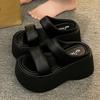 Fashion Women Platform Slippers 2025Summer New Wedge Sandals Designer Height Increasing Slippers Outdoor Casual Beach Slippers for Women