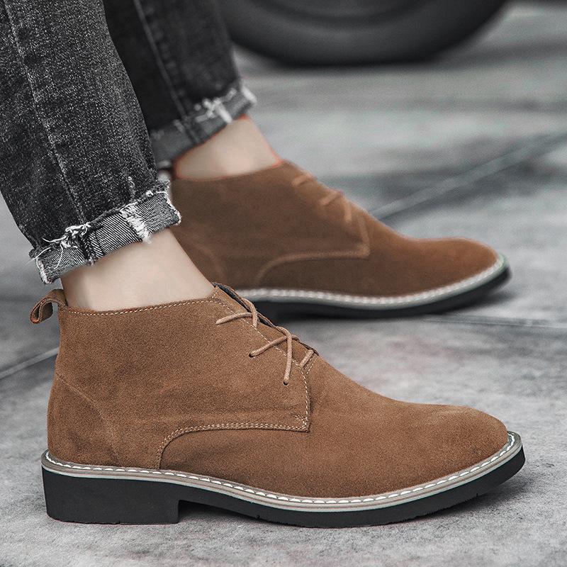 

Large Size Autumn Men s Frosted Leather Shoes British Style Chinese Style Business Casual Shoes Trend Manufacturer 38