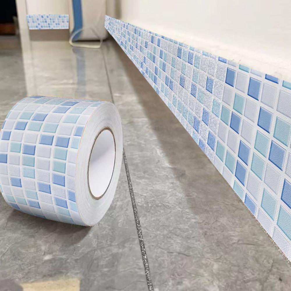 Fashion 5 Meter Wall Base Thickened Anti-collision Skirting Line Self Adhesive Soft Wall Sticker Bedroom