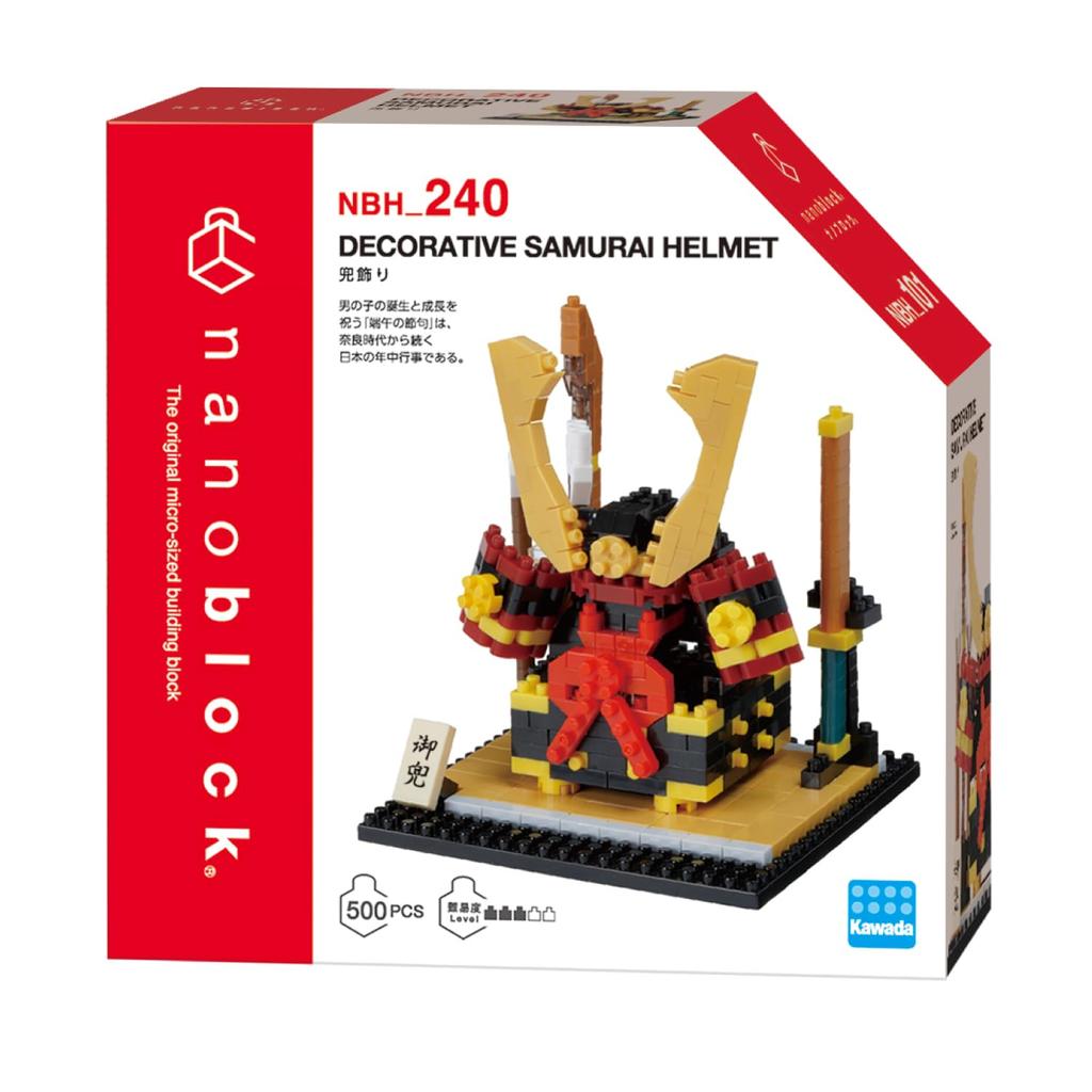 Kawada Nanoblock Kabuto 500 8 xx 8 Ålder 12 och inredningsprydnad, Bitar, 9,2 cm, Uppåt, Dekoration, Hobby, NBH_240