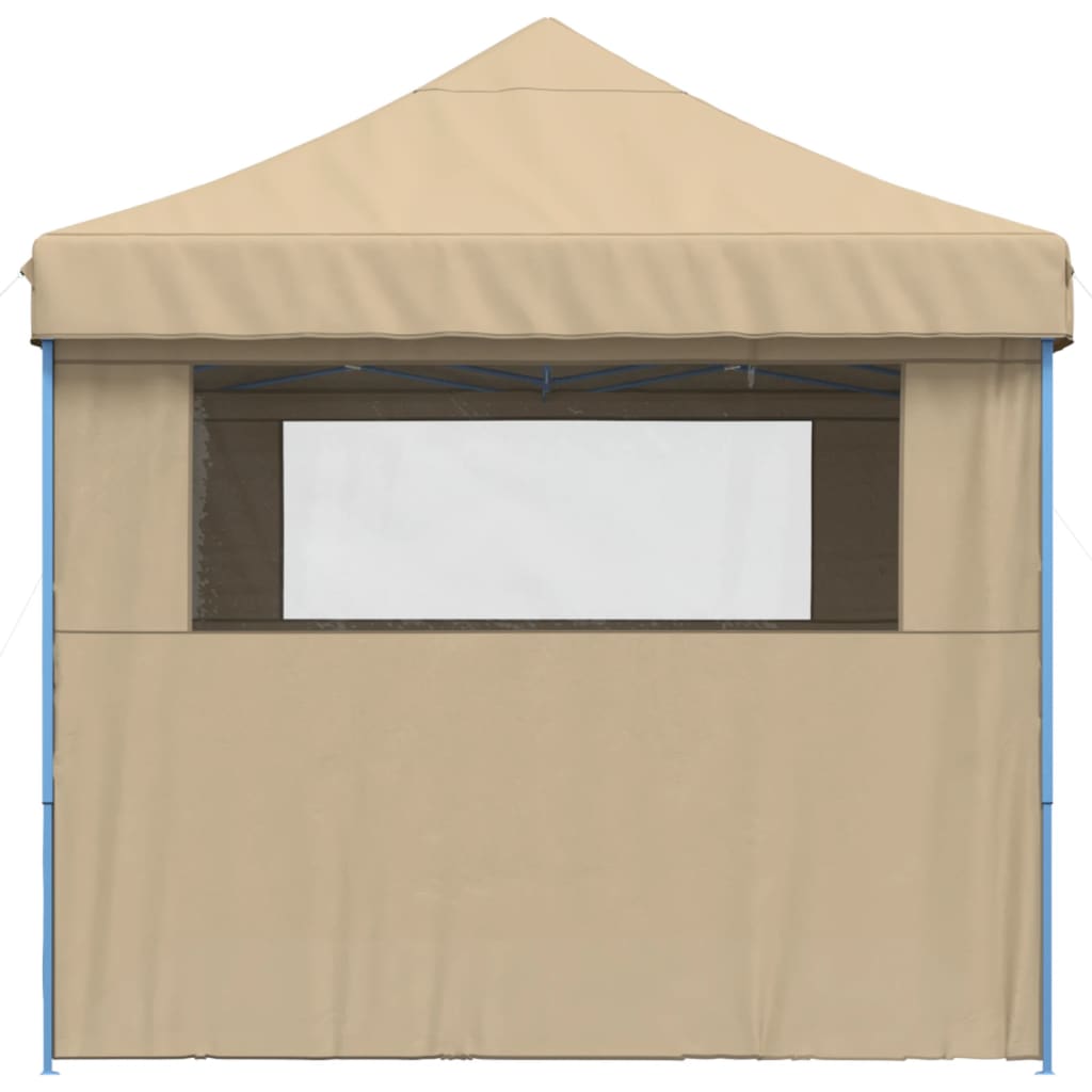 Vidaxl Pop-Up Party Tent with 4 Walls, Beige