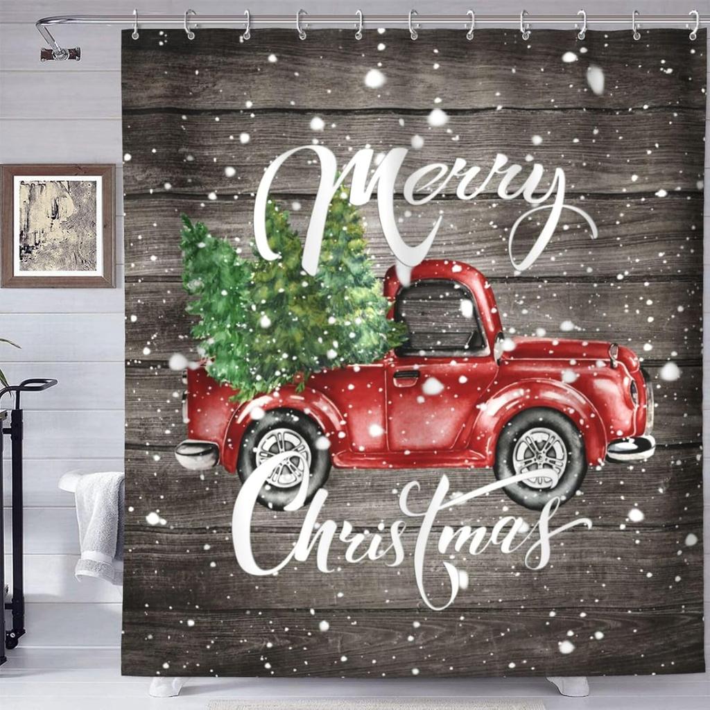 Christmas Serious Nutcracker Red Delight Home Decorations Decor Opacity Spa Curtain Bathroom Shower Curtain Set 72 X 72 Inch
