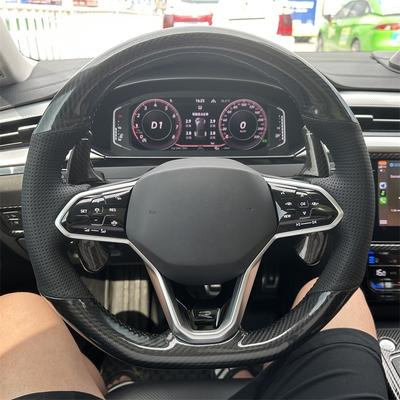 Car Steering Wheel Cover Leather For Volkswagen VW Atlas Golf 8 Mk8 Passat B9 Tiguan Jetta Steering Wheel Car Accessory
