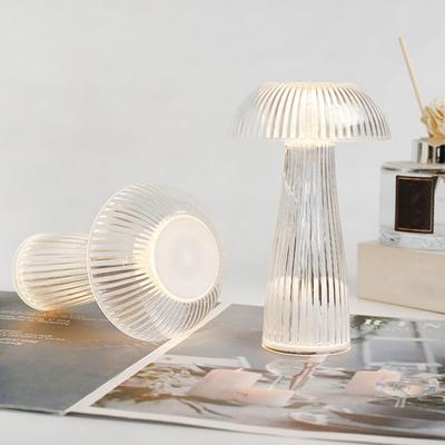 Cordless Mushroom Table Lamp Soft Lighting Flicker Free Easy Control Battery Operated Portable LED Lamp Small Night Light